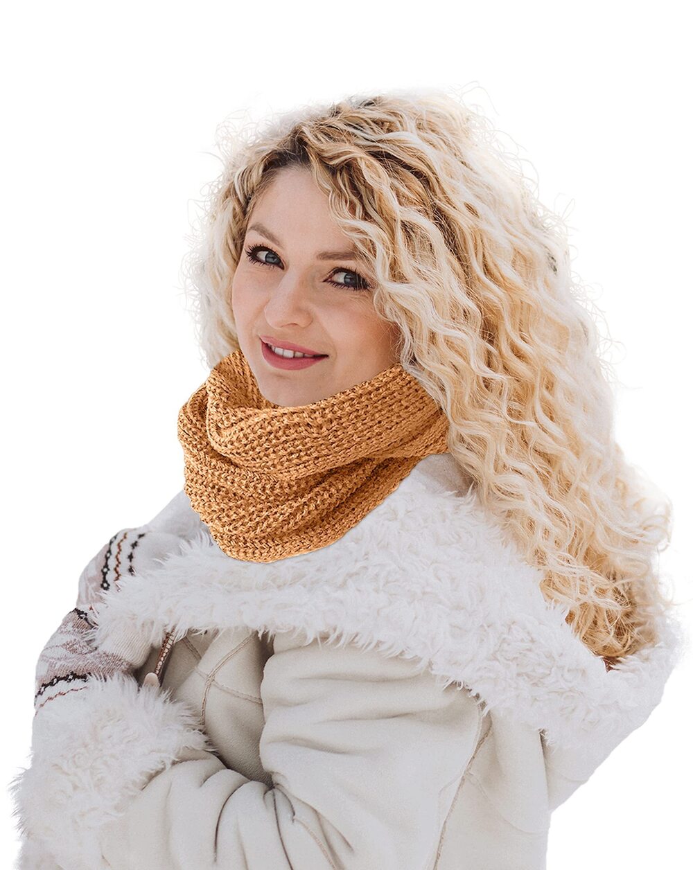 7052 PERU Chunky Knitted Scarves, Soft Authentic Peruvian Alpaca Wool